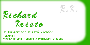 richard kristo business card
